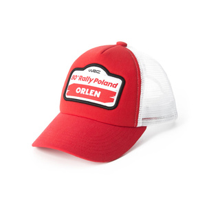 Rally Poland WRC Mens Trucker Baseball Cap red