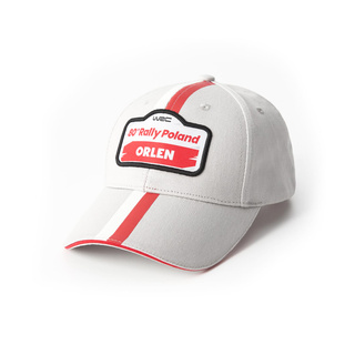 Rally Poland WRC Mens Stripe Baseball Cap grey