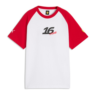 2026 Scuderia Ferrari F1 Mens Leclerc Graphic T-Shirt white
