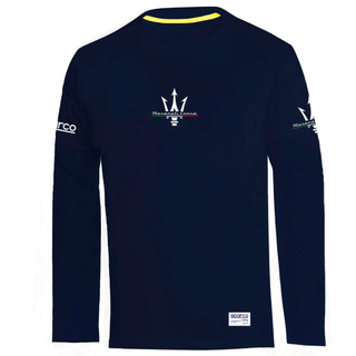 Sparco Maserati Corse Long Sleeve T-Shirt – navy