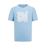  Mercedes AMG F1 Mens Retro Blue T-shirt