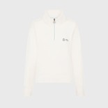 2024 Mercedes AMG F1 Women's Relaxed Fit Off-White 1/4 Zip Sweatshirt