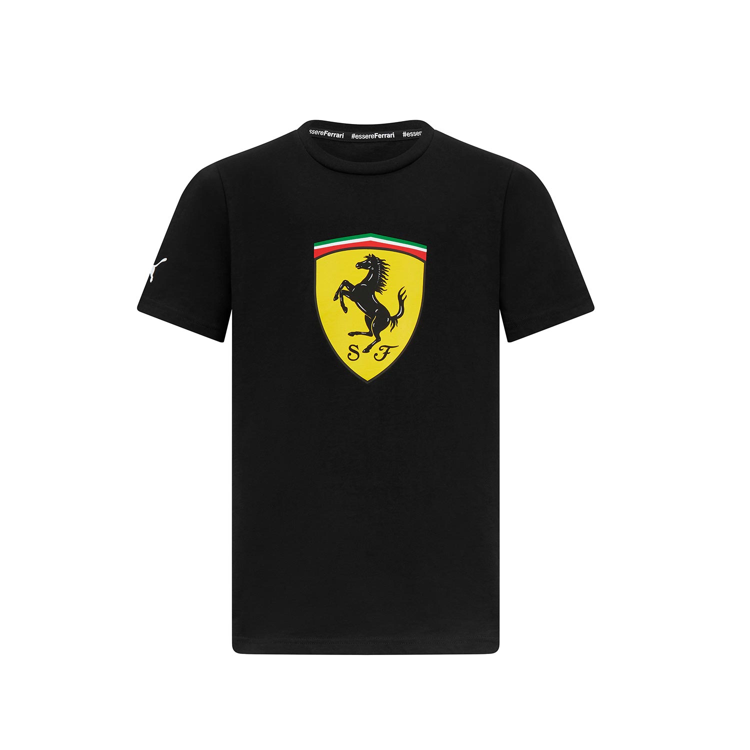 2023 Ferrari F1 Kids Shield T-shirt Black Black | T-shirts \ Kids ...