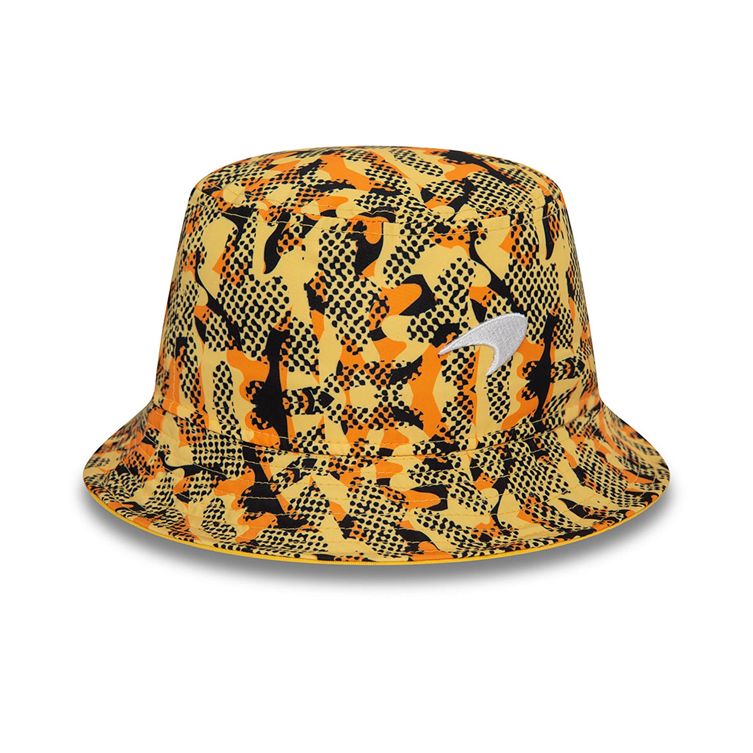 Men's New Era Gold McLaren F1 Team Camo Print Bucket Hat Size: Medium