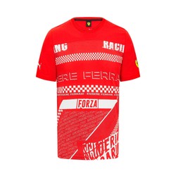  Ferrari F1 Mens Graphic T-shirt red