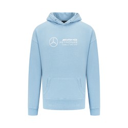  Men's Retro Hoodie Blue Mercedes AMG F1