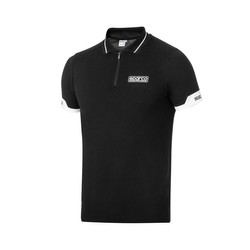  Sparco Mens ZIP Poloshirt black