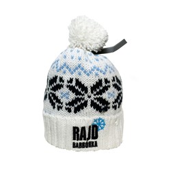 Barbórka Rally Winter Hat white-blue