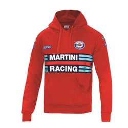 Men's Sweatshirt Hood Sparco Martini red