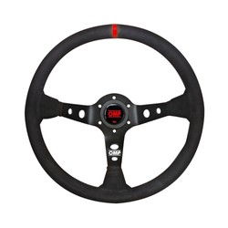 OMP CORSICA Suede Steering Wheel black-red