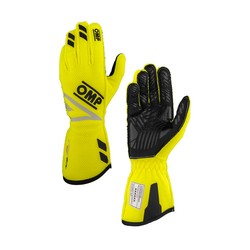 OMP ONE EVO FX Racing Gloves Yellow (FIA)