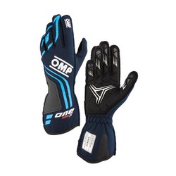 OMP ONE EVO X MY24 Racing Gloves Navy blue (FIA)