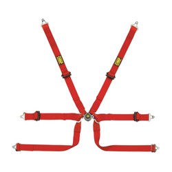 OMP TECNICA Prototype 6 - point Safety Belts red