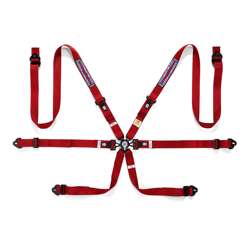 Sparco 04834HPD MARTINI 6 - points Safety Belts red (FIA)