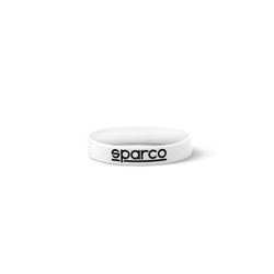 Sparco Logo silicone wristband white