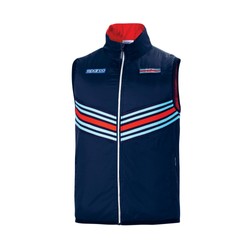 Sparco Mens Martini Racing Stripe Gilet navy blue