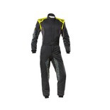 OMP TECNICA HYBRID Racing Suit Black-yellow (FIA)