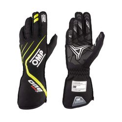 OMP ONE EVO X Racing Gloves Black/Yellow (FIA)