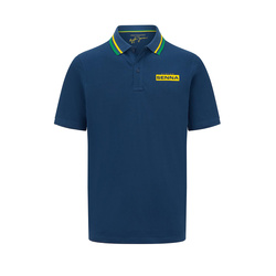  Ayrton Senna F1 Mens Logo Polo Shirt