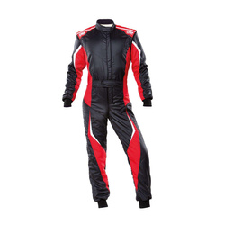 OMP TECNICA EVO MY21 Racing Suit Black-Red (FIA homologation)