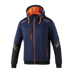 Sparco TECH Hooded Sweatshirt navy/orange