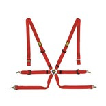 OMP ONE Pull Up 6 - point Safety Belts red