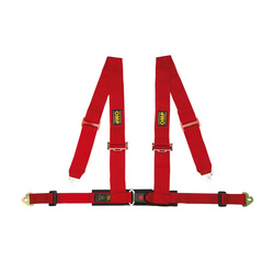 OMP Racing 4 - points Safety Belts Red ECE, DA508