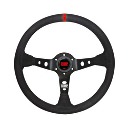 OMP CORSICA Suede Steering Wheel black-red