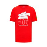  Ferrari F1 Mens Leclerc Driver T-shirt Red